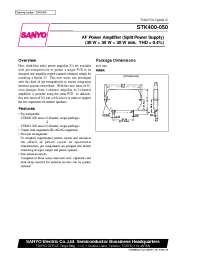 Datasheet STK401-080 manufacturer Sanyo